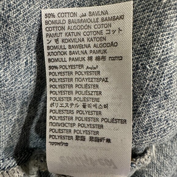 Edikted Cropped Denim Jacket & Malia Printed Wide Leg Jeans Streetwear - Picture 7 of 16